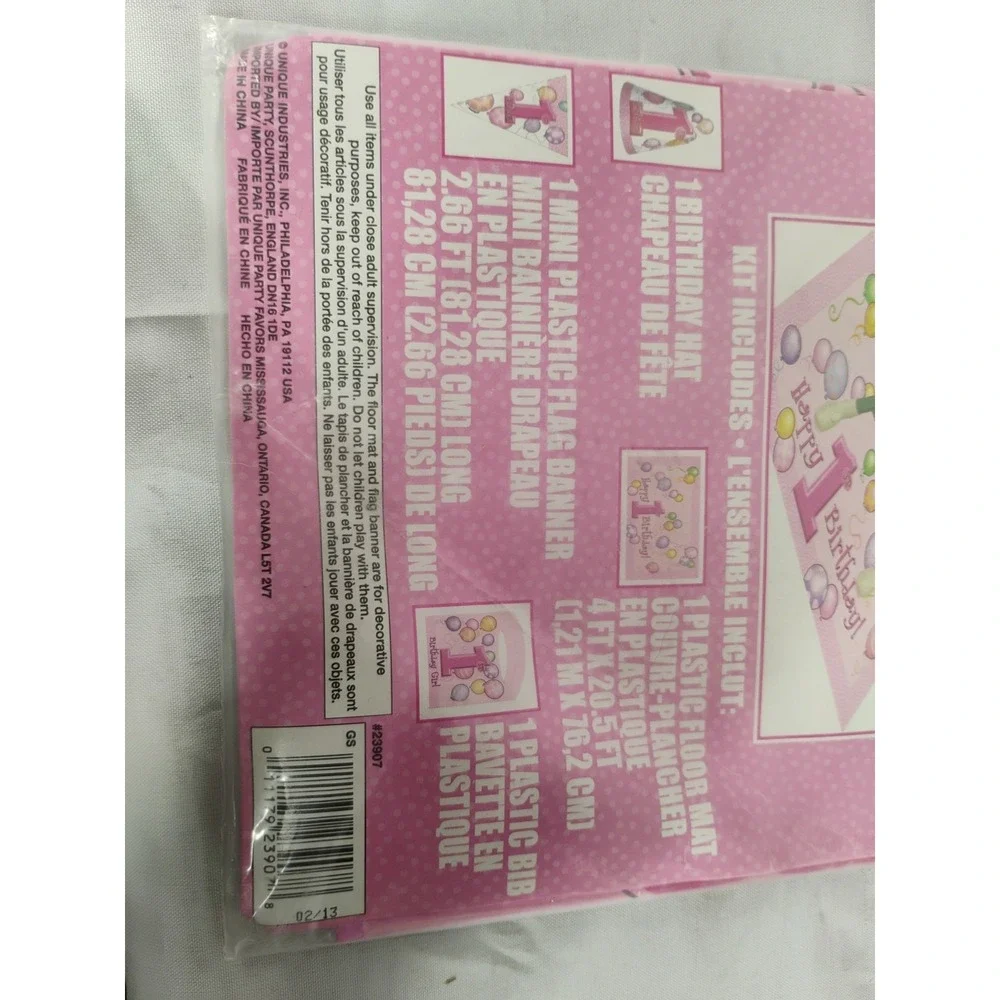 Unique Baby Girl 1st Birthday High‎ Chair Kit  Pink/Multi #23907